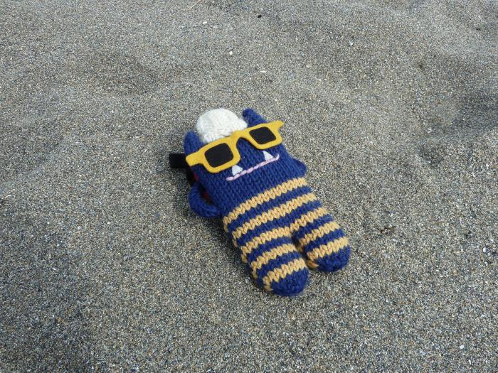 Relaxing on Glencolmcille Beach - CrawCrafts Beasties