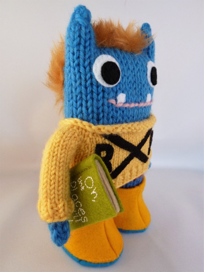 Oh, the Places You'll Go! Miniature felt book with embroidery, by CrawCrafts Beasties