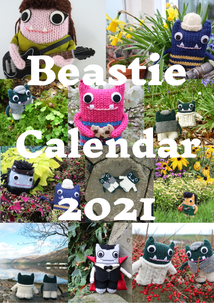 Beastie Calendar 2021 - Cover - CrawCrafts Beasties
