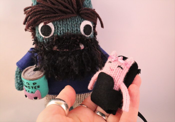 Handing over the Baby Beastie - CrawCrafts Beasties