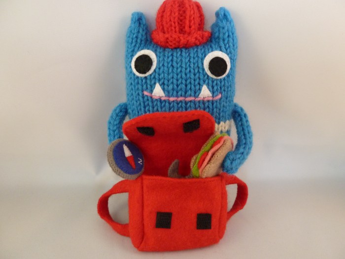 Packing up the Essentials - Explorer Beastie - CrawCrafts Beasties