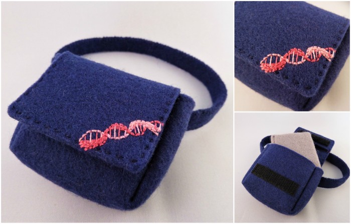 Scientist Beastie's Bag, with Hand-Embroidered Detail - CrawCrafts Beasties