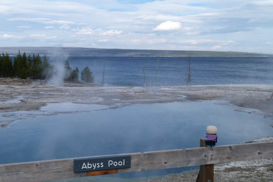 Abyss Pool and Yellowstone Lake - R Crawford/CrawCrafts Beasties
