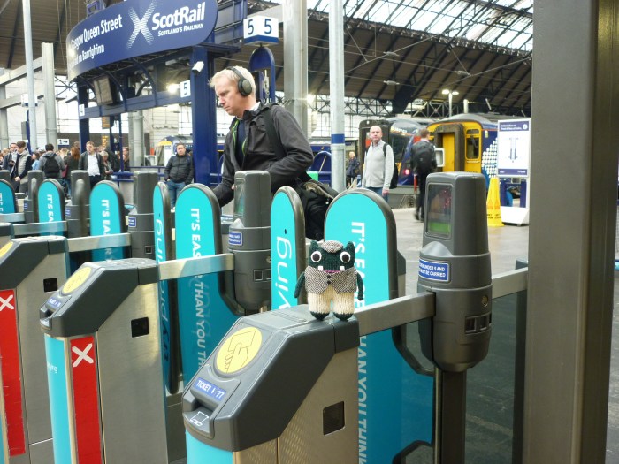 Plunkett Boards the Train - Scotland - H Crawford/CrawCrafts Beasties