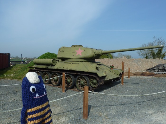 Explorer Beastie Meets the Tank at Echlinville - CrawCrafts Beasties