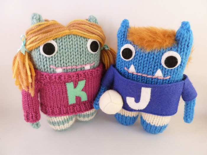 Katie Beastie and Jack Beastie, by CrawCrafts Beasties