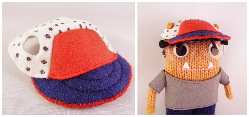 Spencer Beastie's Hat - Felt and Embroidery - CrawCrafts Beasties