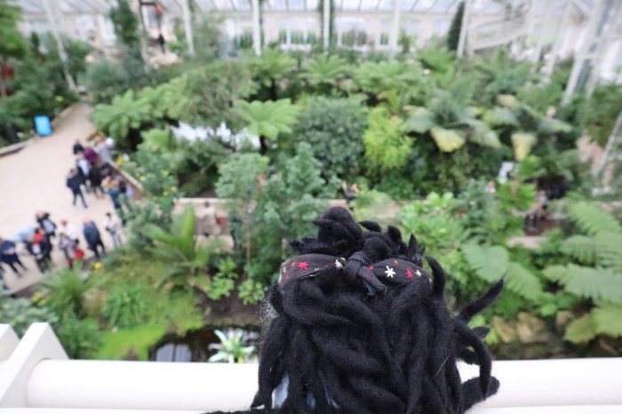 Garcia Beastie towers over the Temperate House - CrawCrafts Beasties