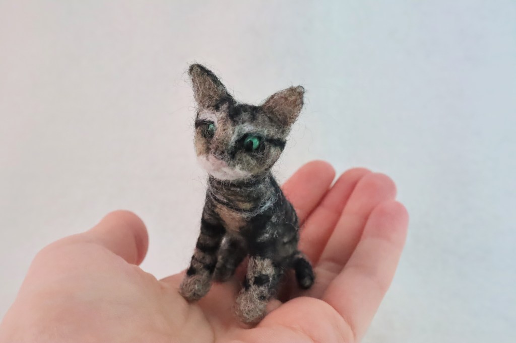 Needle-felted Beastie Kitty by CrawCrafts Beasties