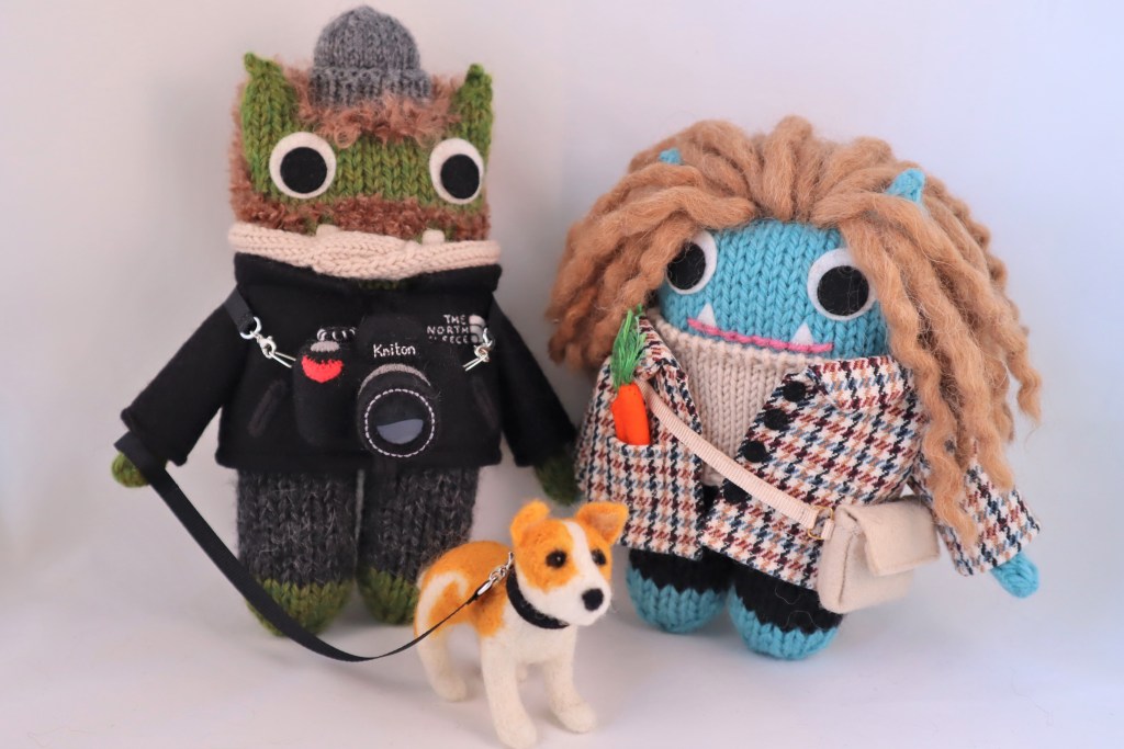 Bespoke Beastie couple with dog - Wedding Commissions by CrawCrafts Beasties